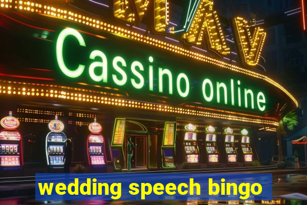 wedding speech bingo